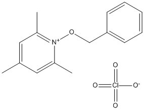 Molecular Structure of 136969-37-4 (Pyridinium, 2,4,6-trimethyl-1-(phenylmethoxy)-, perchlorate)